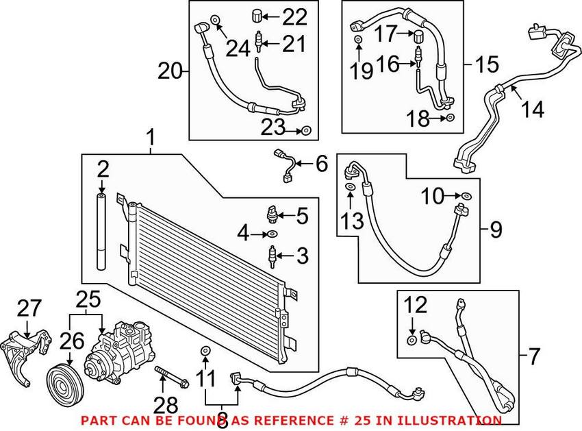 Audi A/C Compressor 80A816803A